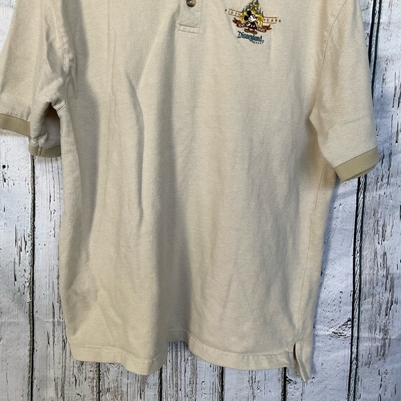 Vintage Disneyland Resort 50th Anniversary Polo Shirt Large 1955 PreLoved Beige - Picture 4 of 5